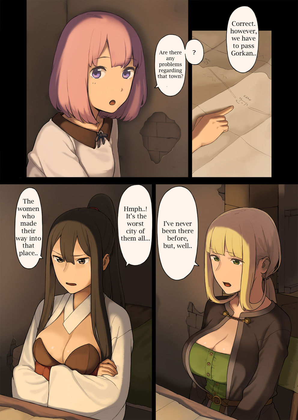 Hentai Manga Comic-The Female Adventurers, Upon Arriving at an Oasis in the Desert...-Chapter 1-3